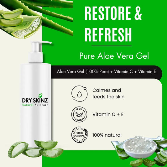 Pure Aloe Vera Gel | 100% Natural | Vitamin C + Vitamin E | 250 ML